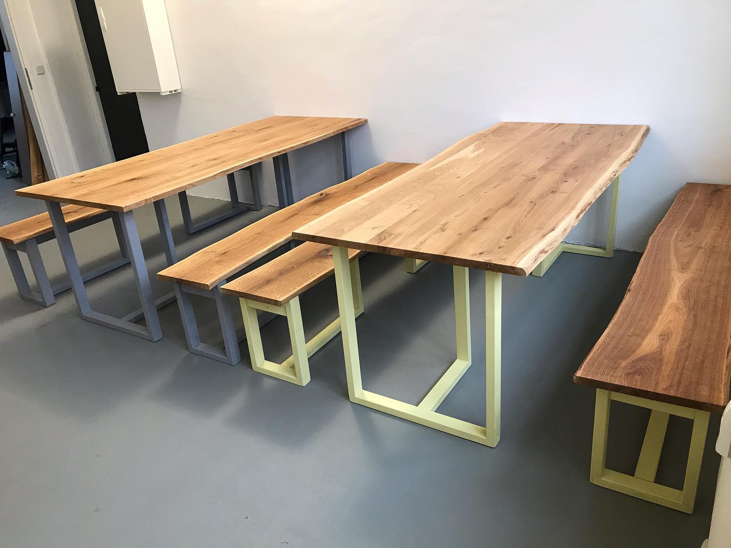 Trestle Dining Table & Bench Set