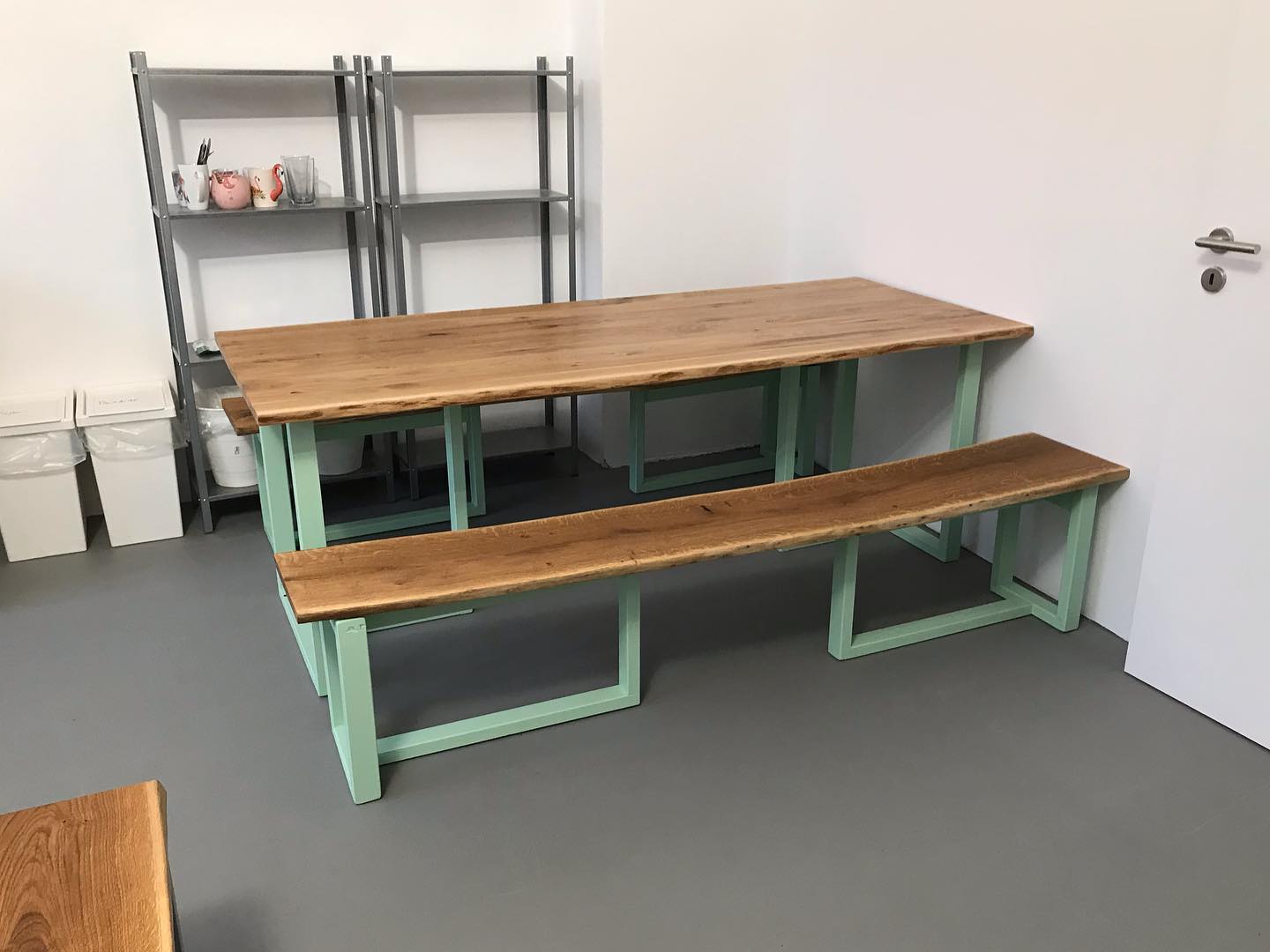 Trestle Dining Table & Bench Set