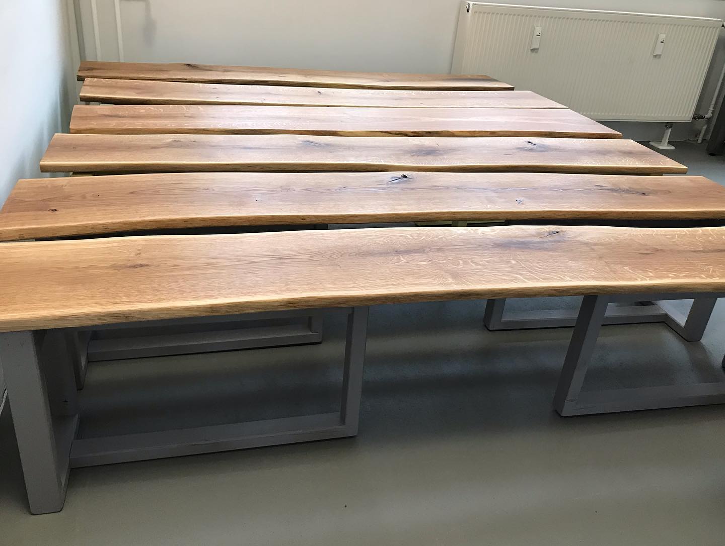 Trestle Dining Table & Bench Set