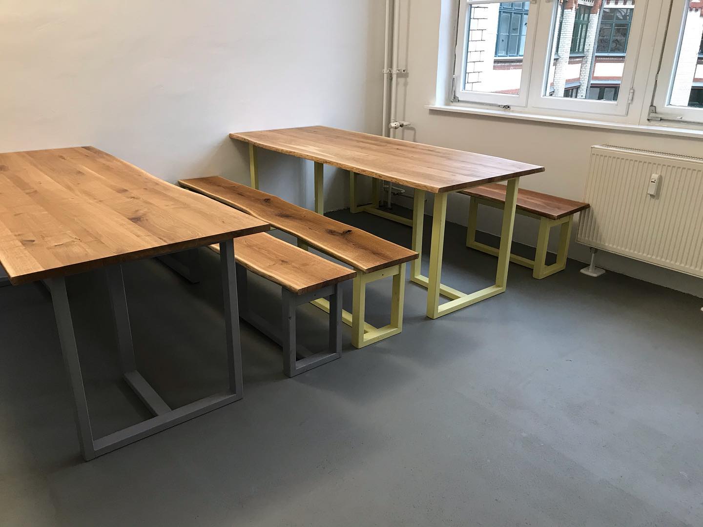 Trestle Dining Table & Bench Set