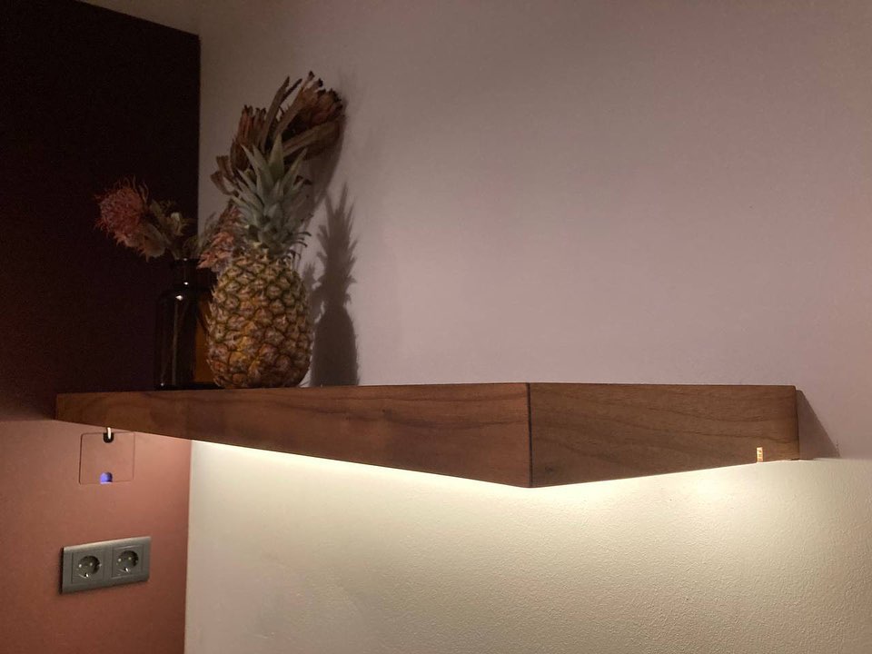 Floating Walnut Shelf