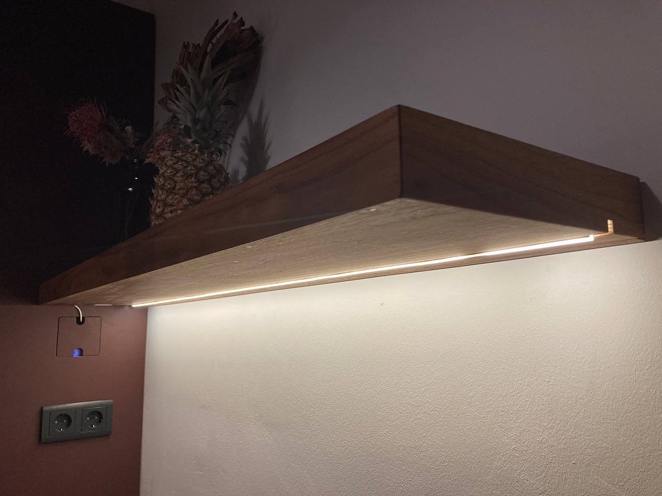 Floating Walnut Shelf