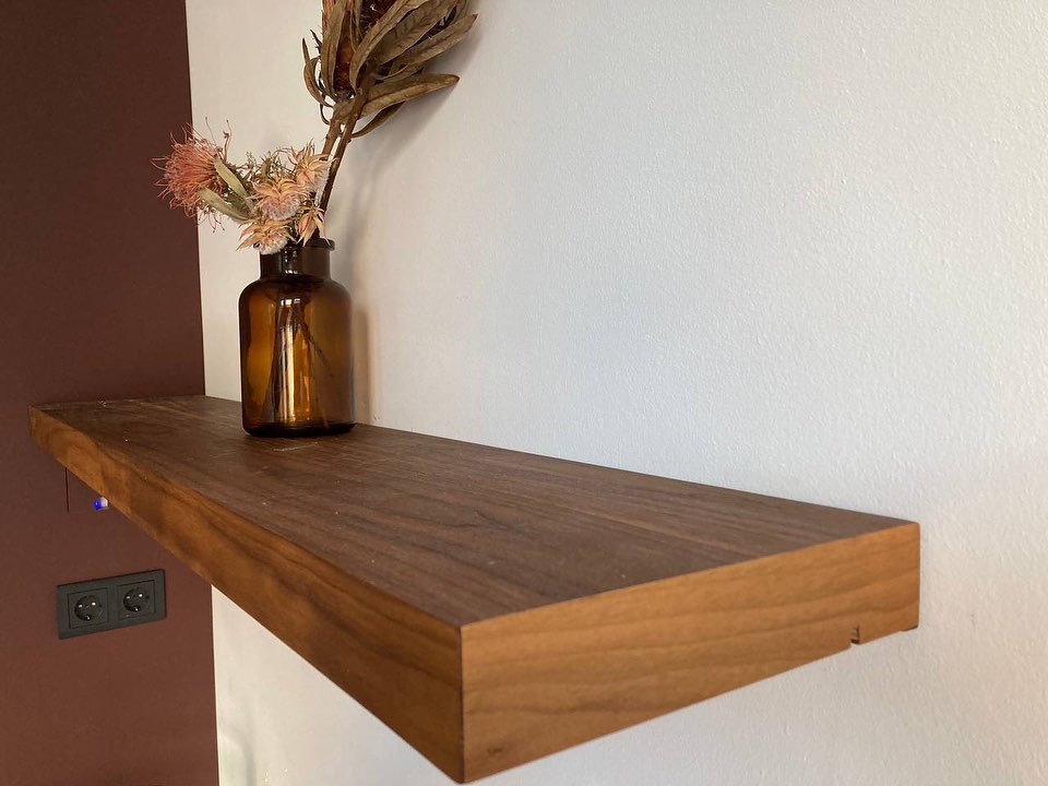 Floating Walnut Shelf