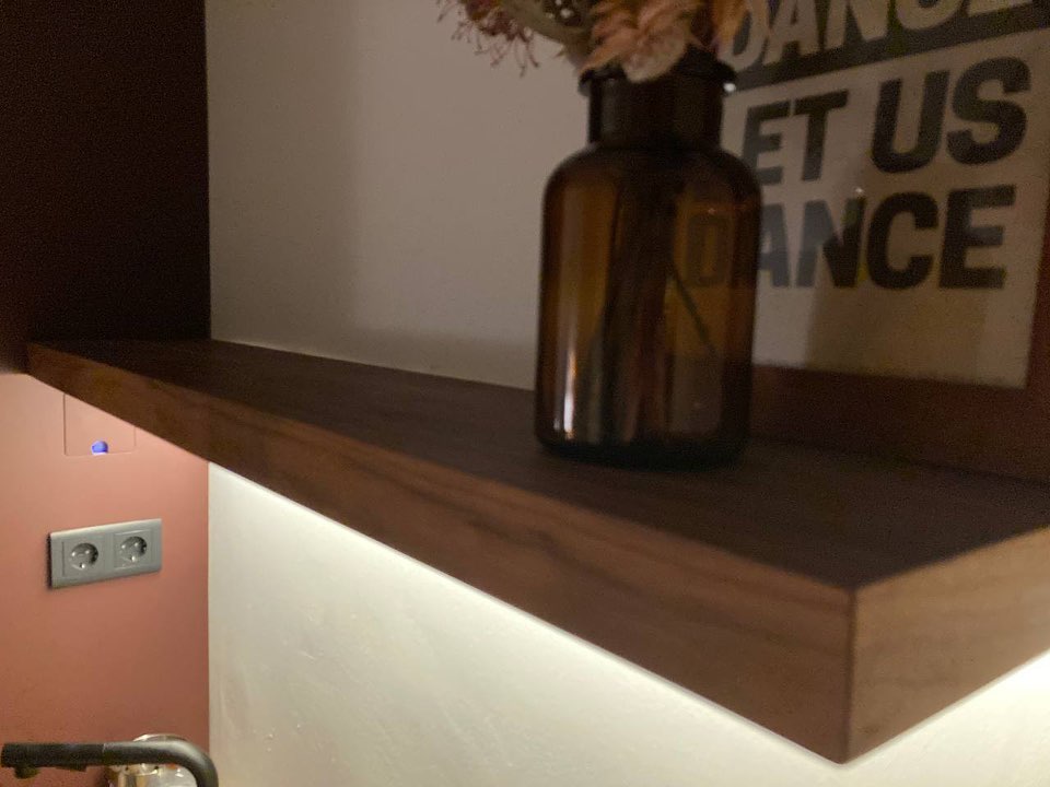 Floating Walnut Shelf