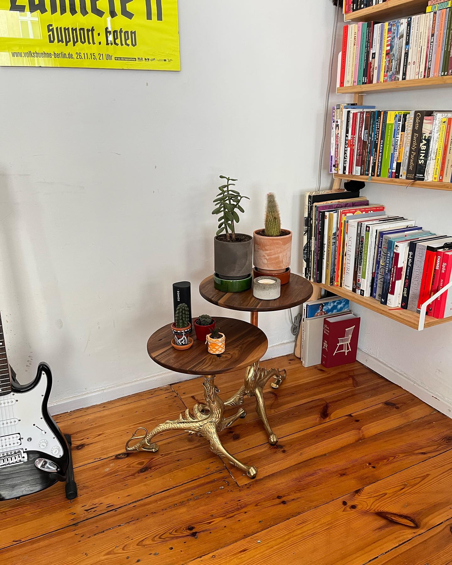 Brass Dragon Accent Table