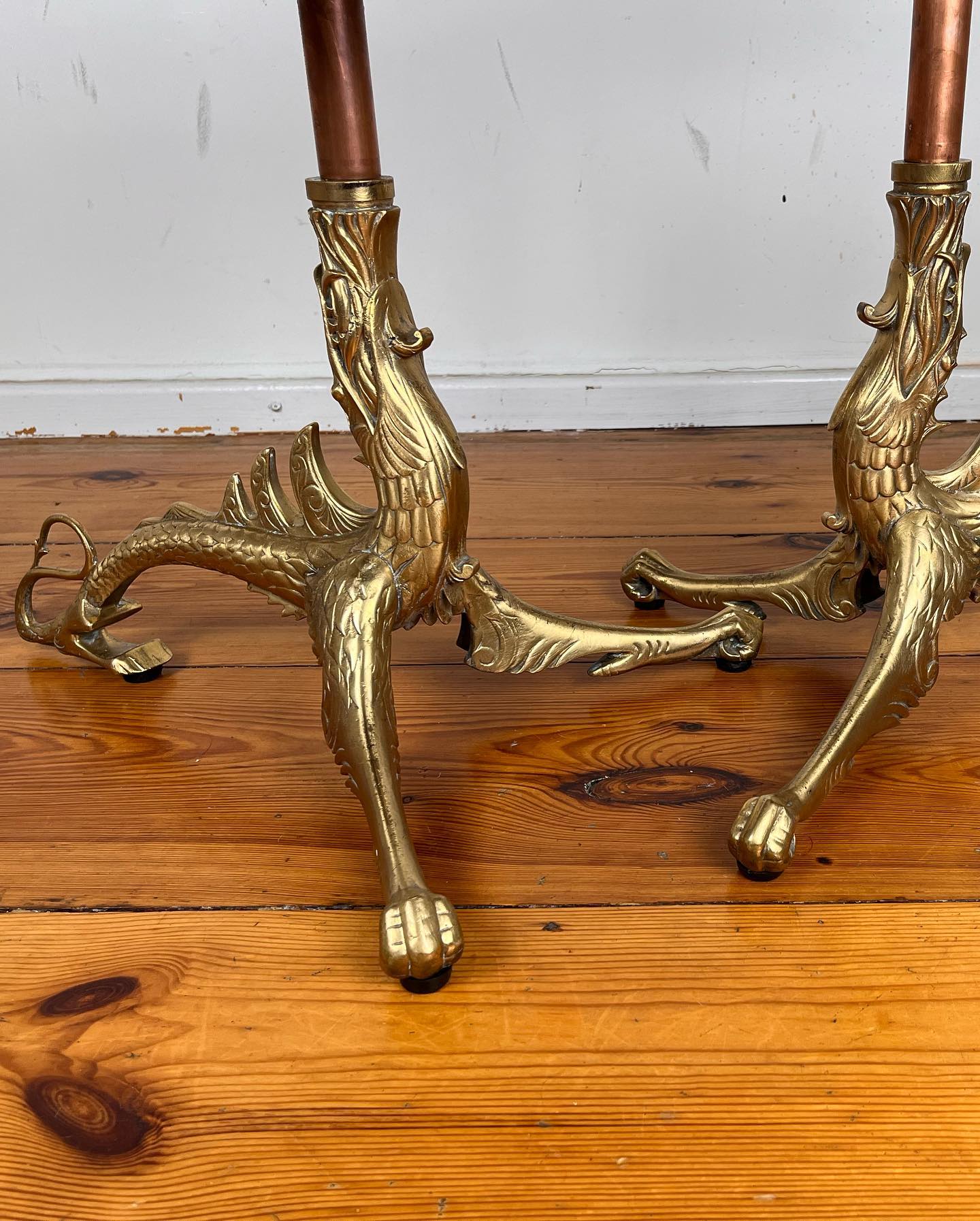 Brass Dragon Accent Table