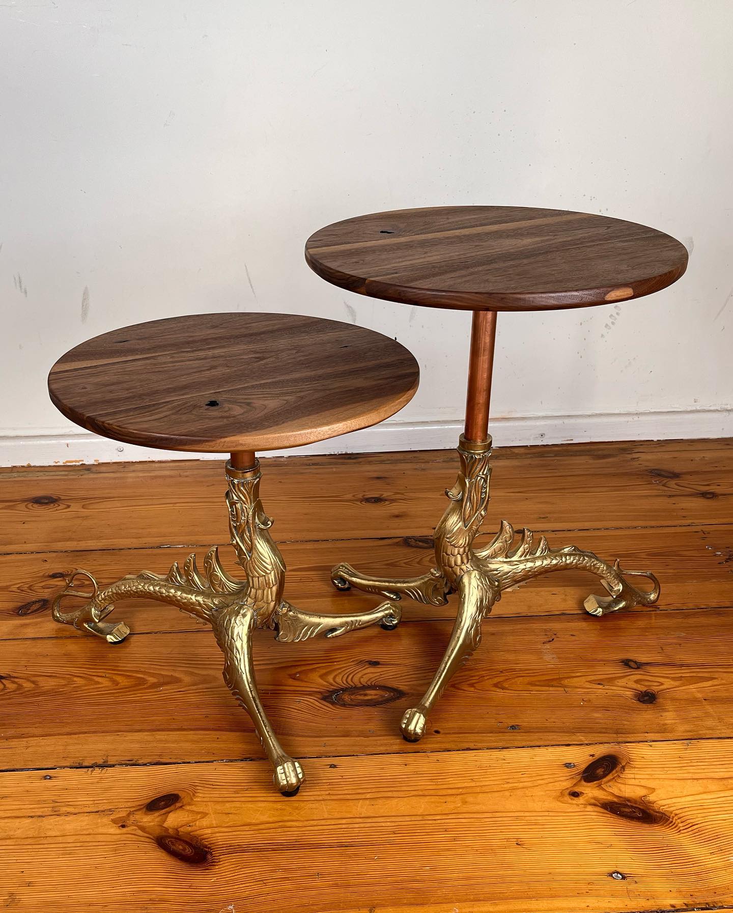 Brass Dragon Accent Table