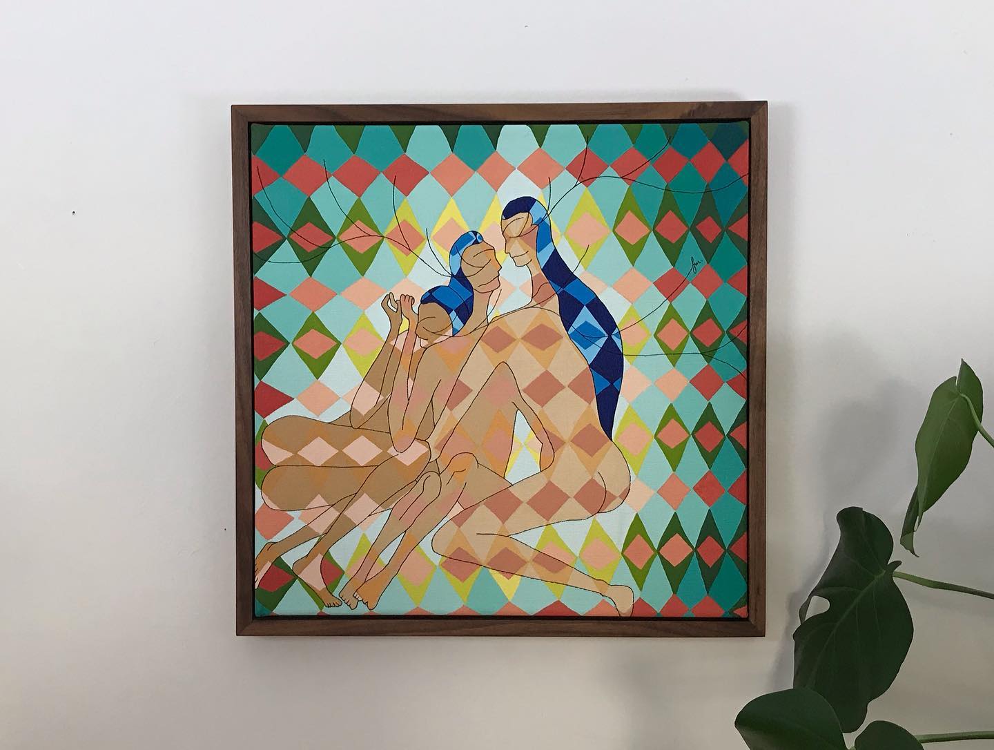 Floating Walnut Frame