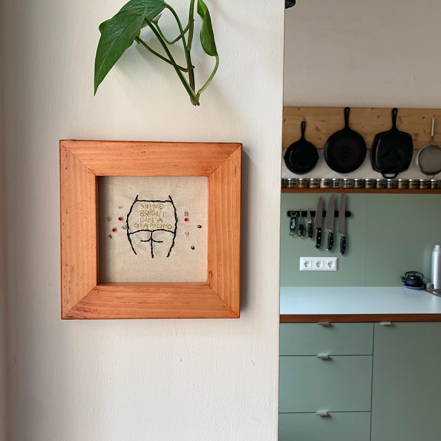 Pine Frame, Fabric Mount