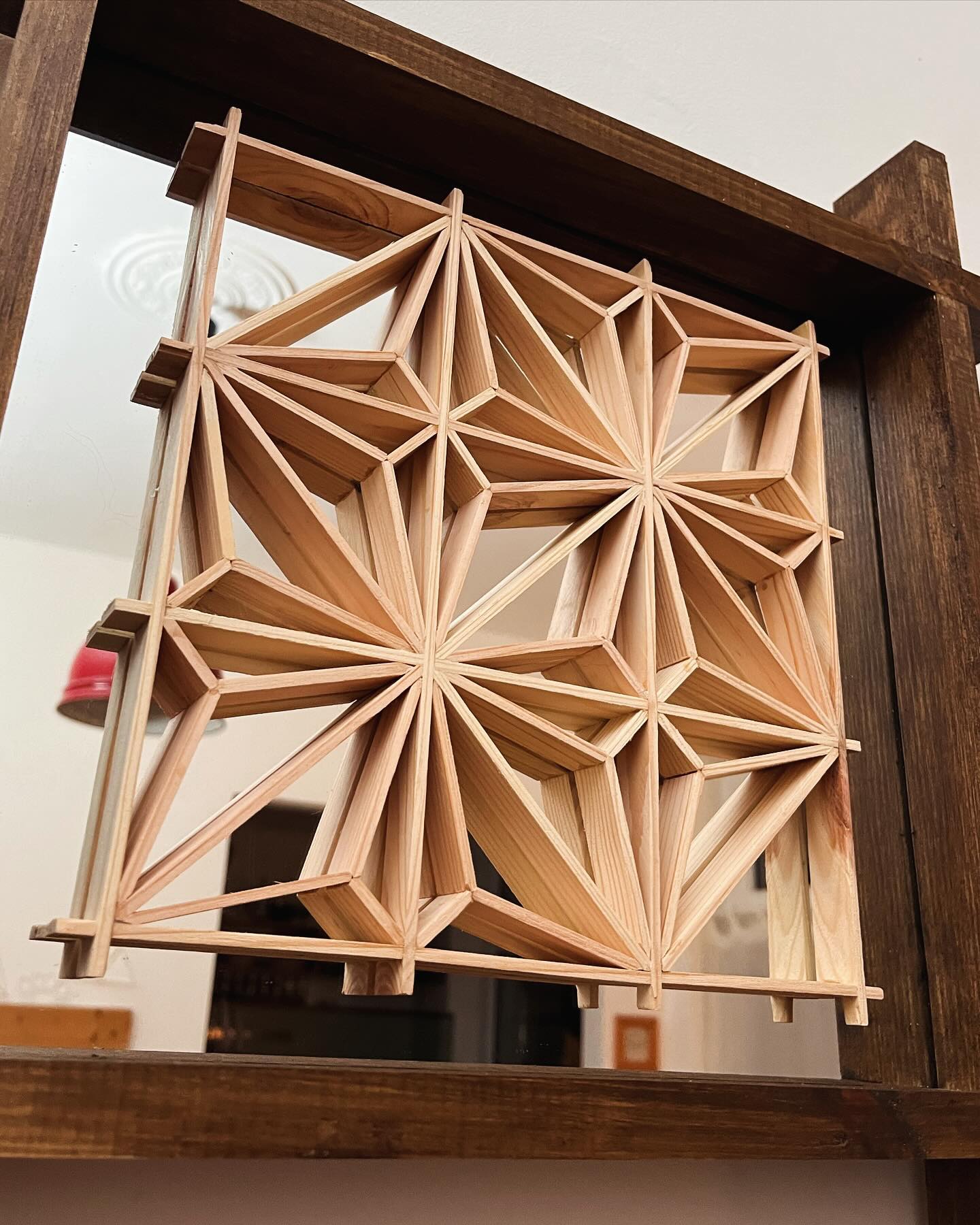 Kumiko Lattice Mirror