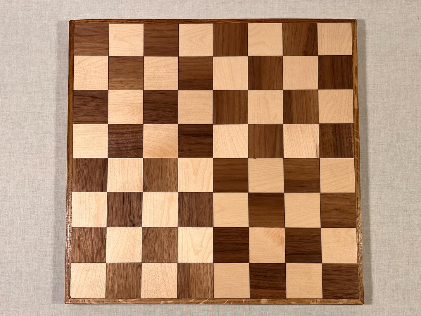 Maple, Walnut & Oak Chess Board