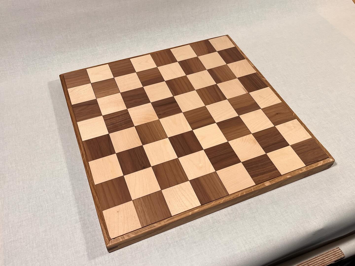 Maple, Walnut & Oak Chess Board
