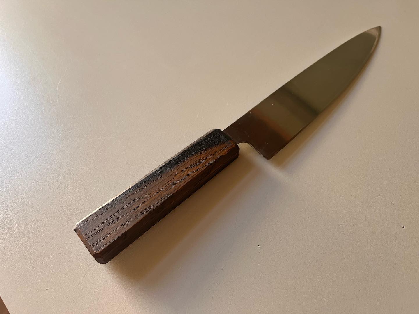 Oak-Handled Japanese Knife