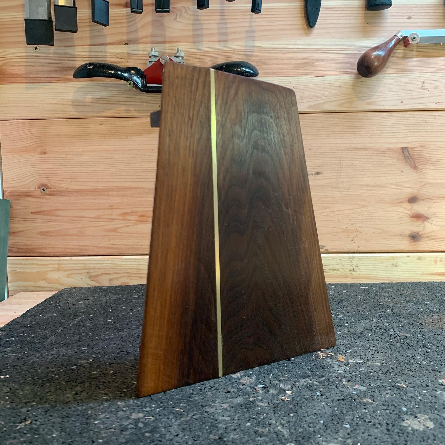 Walnut & Brass Serving Tray
