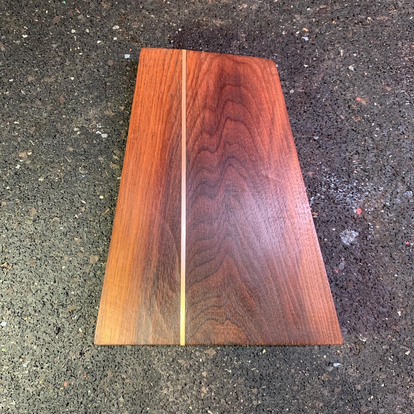 Walnut & Brass Serving Tray