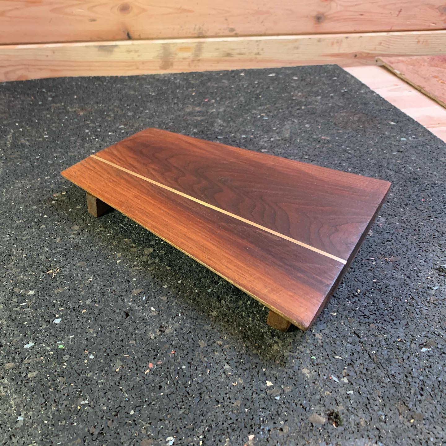 Walnut & Brass Serving Tray
