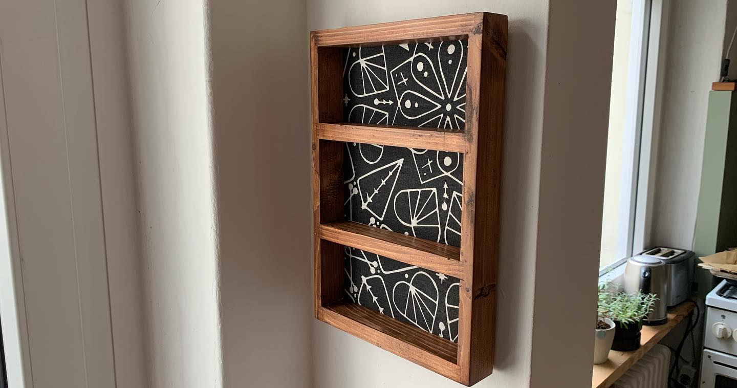 Fabric-Backed Wall Shelf