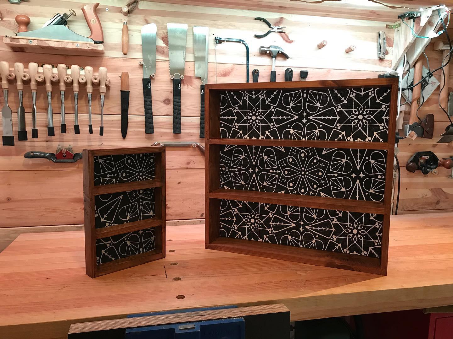 Fabric-Backed Wall Shelf