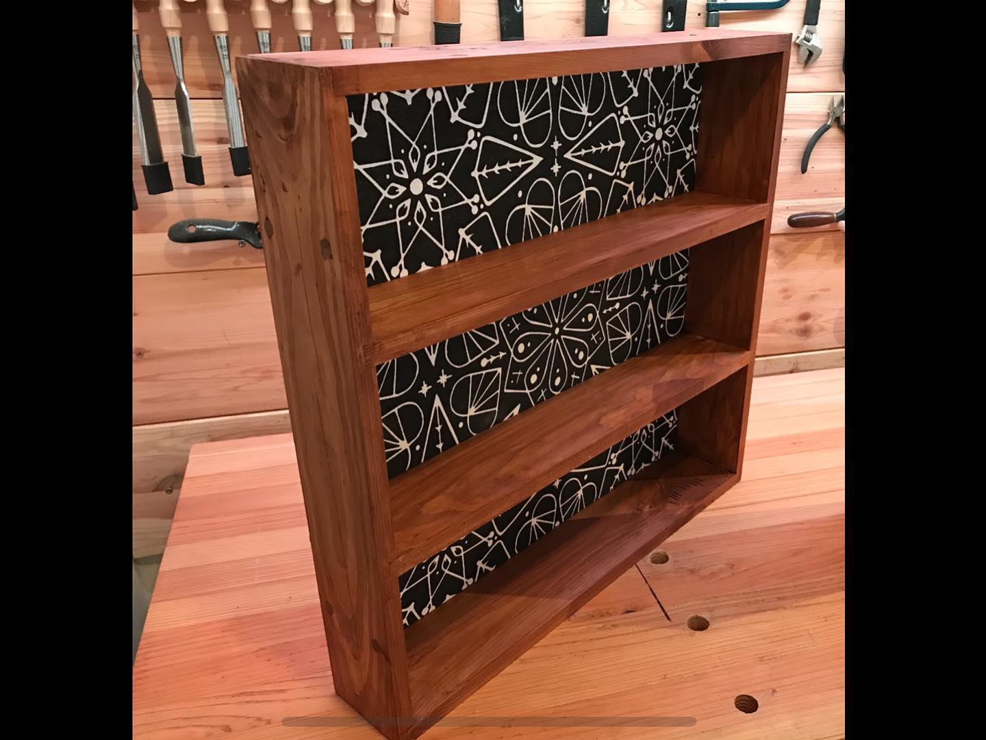 Fabric-Backed Wall Shelf